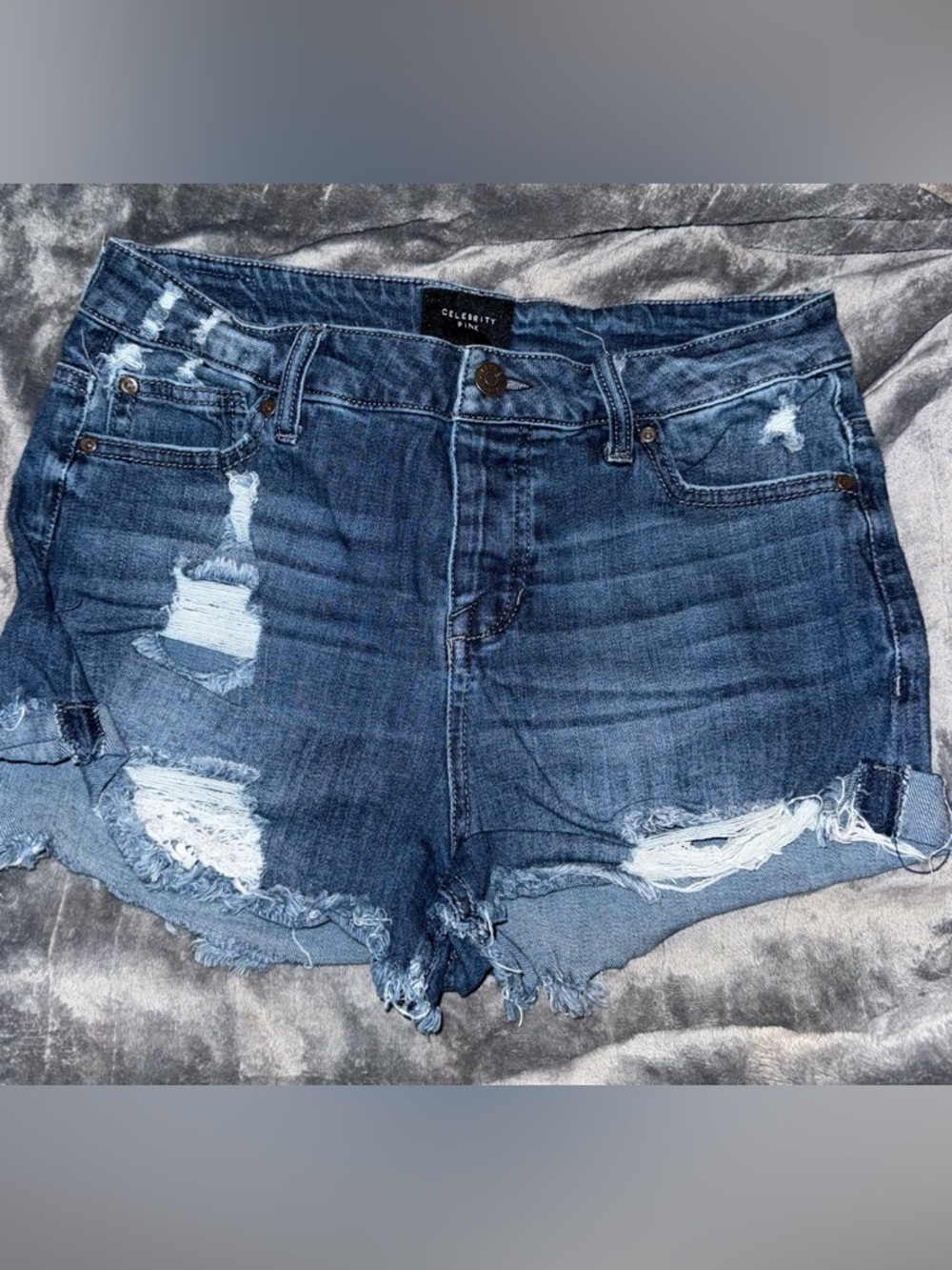 Celebrity Pink Jeans Shorts, button flap, size 9/29